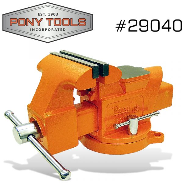 PONY 4′ HEAVY-DUTY WORKSHOP BENCH VICE SWIVEL BASE